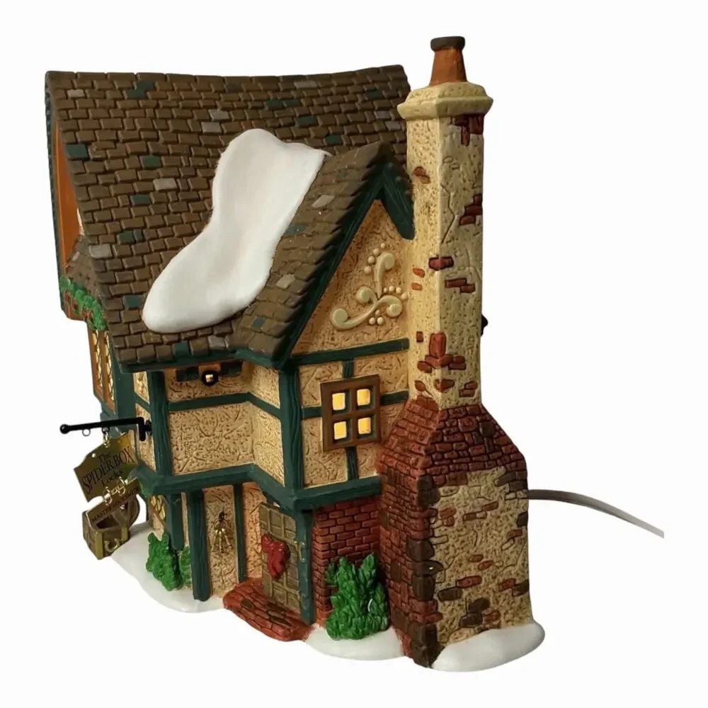 Vintage 1999 Dept 56 Dickens Village The Spider Box Locks #58448 Locksmith EUC